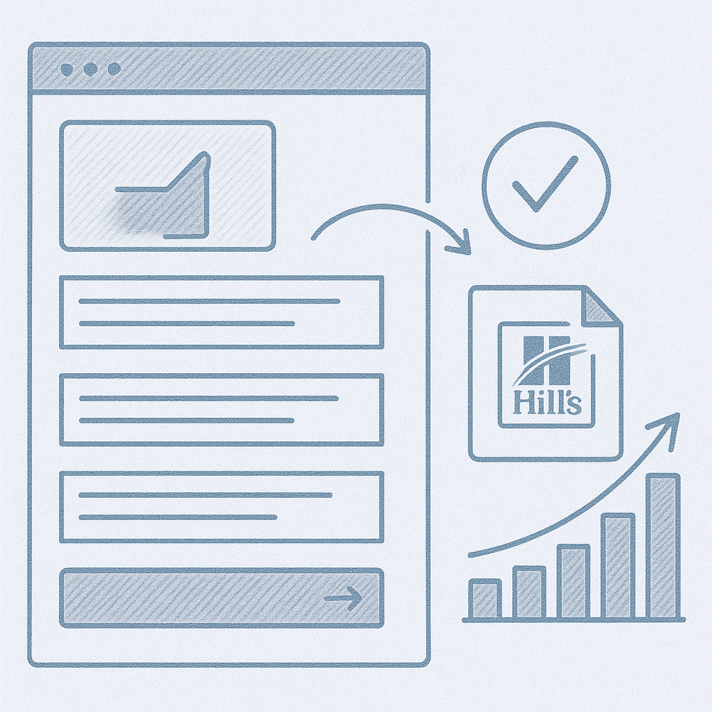 A screen sampling the UI design from Hill's Pet