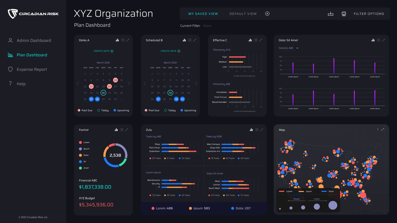 Wireframe - Circadian Risk Plan Dashboard (Full Size)