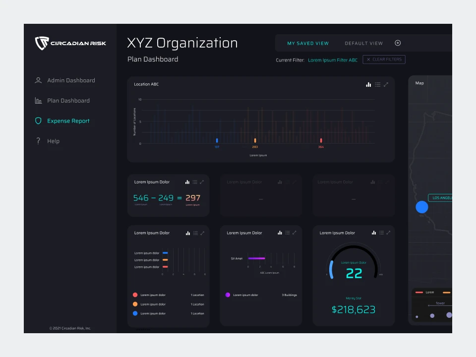 Wireframe - Circadian Risk Filtered Expense Report