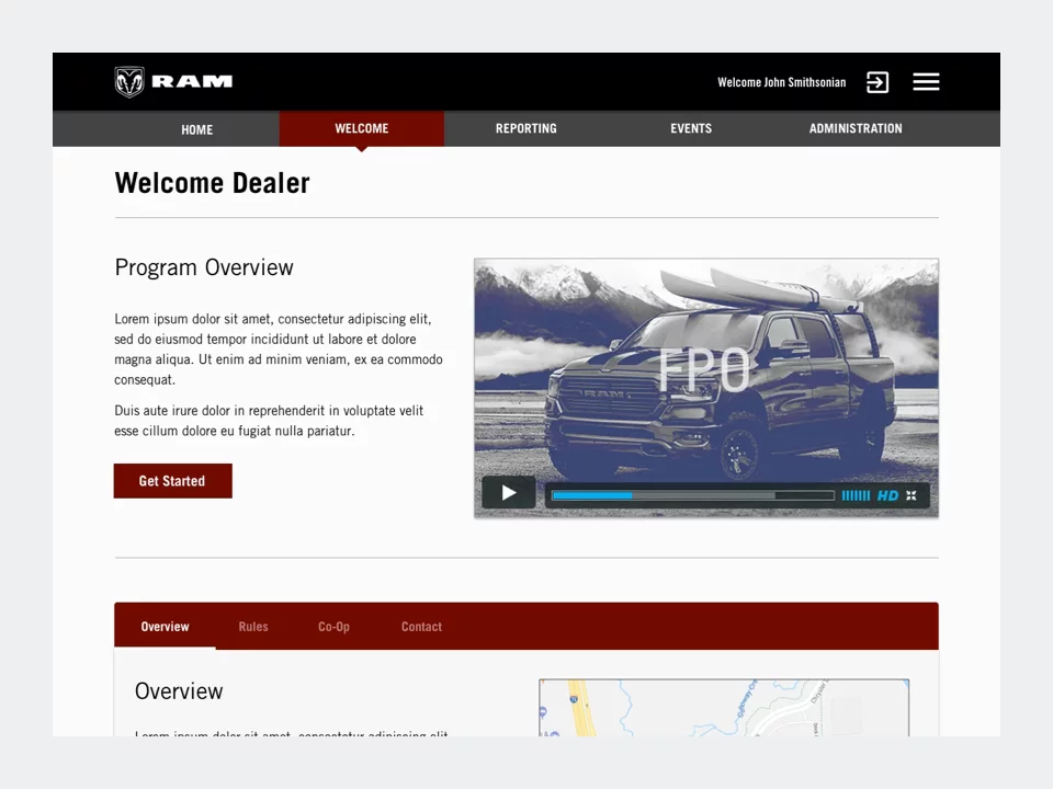 Wireframe - RAM Dealer Event High Fidelity Event Info Page